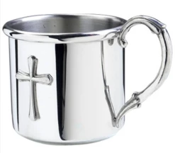 Salisbury Pewter Easton Cross Baby Cup