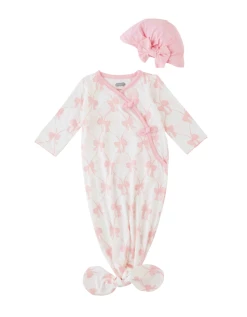 Baby Registry Bow Gown & Hat