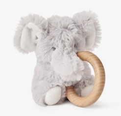 Baby Registry Ring Rattle Plush-Elephant