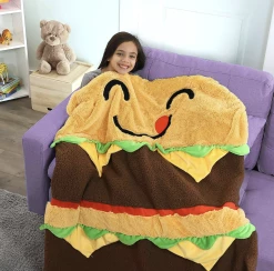 GOOD BANANA Toys Plush Blanket Cheeseburger