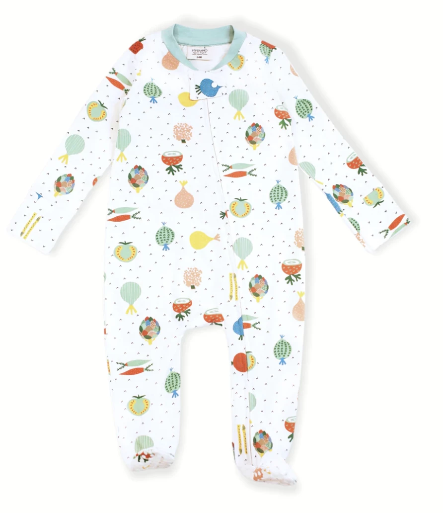 Promo ๐ Kissy Kissy Organic Cotton Zipper Jumpsuit Footie - Veggie Salad ๐ 1 Kissy Kissy Organic Cotton Zipper Jumpsuit Footie - Veggie Salad