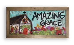 Baxter & Me Gifts Amazing Grace 12x24 Framed Picture