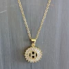 Haute Mess Jewelry Initial Necklace With Round Embellishment Gifts