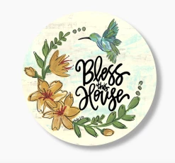 Baxter & Me Bless This House Hummingbird Door Hanger Gifts