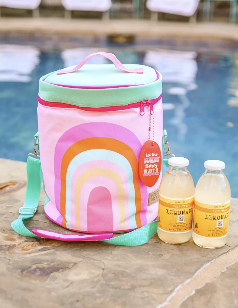 Hot Sale 🌟 Bari Lynn Gifts Soft Cooler (Mint/Pink) - Rainbow 😀 1 Bari Lynn Gifts Soft Cooler (Mint/Pink) - Rainbow