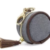 Baby Registry Grey Diaper Bag Charm Pod Keychain