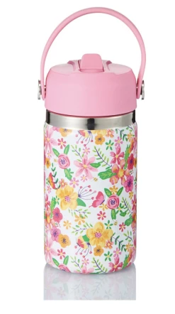 Jane Marie Flawless Floral 12oz Bottle W/Straw Cap Gifts