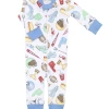 Magnolia Baby Friday Night Lights Blue Zipper PJ Infant Clothing