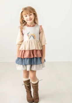 Evie's Closet Fall 22 New Arrivals Evie's Closet Rainbow Floral Dress