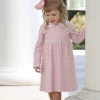 Trotter Street Fall 22 New Arrivals Claire Long Sleeve Dress Light Pink Stripe