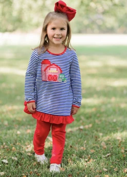 Trotter Street Fall 22 Farm Barn Ruffle Pant Set