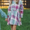 Mabel & Honey Fall 22 New Arrivals Rowan Woven Dress Plaid