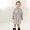 Mabel & Honey Fall 22 Remy Woven Dress Grey W/Bow