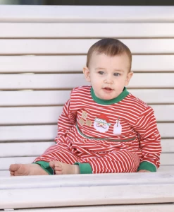 Trotter Street Fall 22 75% OFF Christmas Milk & Cookies Boy Romper