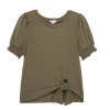 Habitual Girl/Truce Fall Olive Side Tie Top