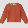 Me & Henry/Ettie & H Fall Pumpkin/Ivory Knit Penryn Sweater
