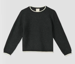 Me & Henry/Ettie & H Fall Charcoal/Ivory Knit Penryn Sweater New Arrivals