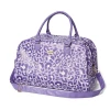 Jane Marie LAVENDER LEOPARD OVERNIGHT BAG