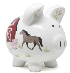 Child To Cherish Baby Accessories Barnyard Piggy Bank
