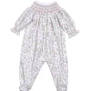 Baby Registry Evelyn Floral Pima Hand Smocked Footie
