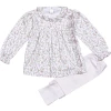 Baby Loren Fall Evelyn Coral/Purple Floral Pima Pant Set