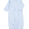 Baby Registry Blue Pima Converter Blue Trim Gown