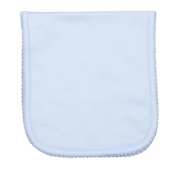 Baby Registry Blue Pima With Blue Trim Burping Pad