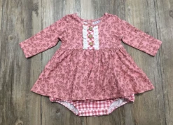 Baby Registry Floral Gingham Skirted Bubble