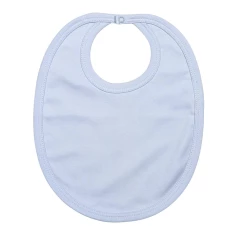 Baby Registry Solid Blue Pima Bib