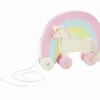 Mudpie Accessories Unicorn/Rainbow Pull Toy