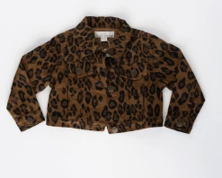 Bailey's Blossoms Fall Jolene Dark Leopard Denim Jacket New Arrivals