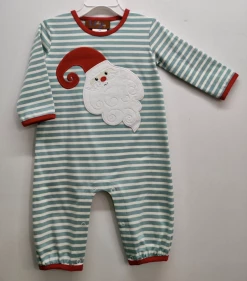 Millie Jay Fall Santa Applique Boys Romper