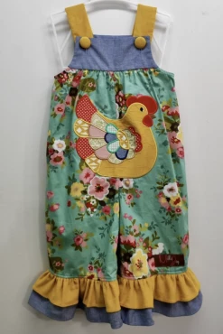 Millie Jay Fall New Arrivals Chicken Little Applique Jay Romper