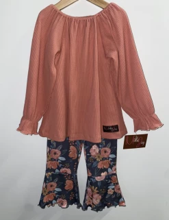 Millie Jay Fall Payton Bell Bottom Set-Navy Floral New Arrivals