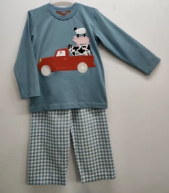 Millie Jay Fall Barnyard Friends Boys Pant Set New Arrivals