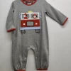 Millie Jay Fall Fire Engine Applique Romper