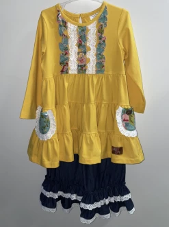 Millie Jay Fall Rosie Posie Ruffle Pant Set