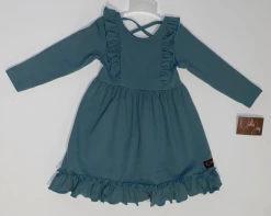 Millie Jay Fall Claire Crossback Dress-Teal New Arrivals