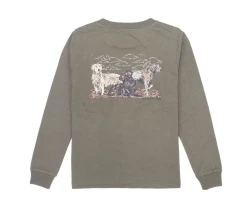 Properly Tied Fall 22 PT Hunting Dogs LS Tee Tan New Arrivals