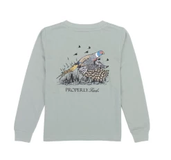 Properly Tied Fall 22 New Arrivals PT Pheasant LS Tee Sage