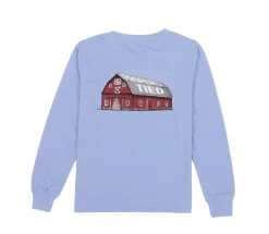 Properly Tied Fall 22 PT Barn LS Tee Light Blue New Arrivals