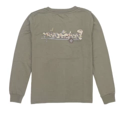 Properly Tied Fall 22 PT Camo Boat LS Tee Tan New Arrivals