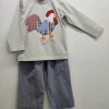 Millie Jay Fall Rudy The Rooster Applique Boys Pant Set