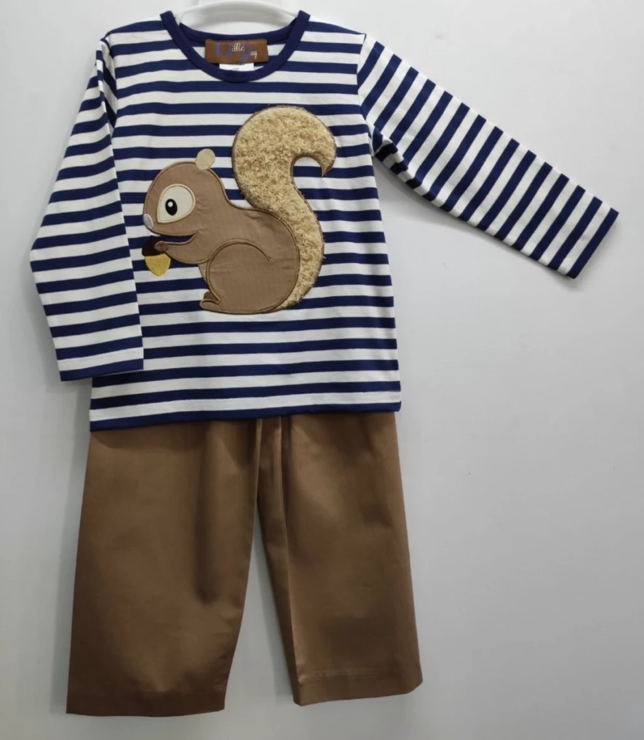Hot Sale 👏 Millie Jay Fall New Arrivals Simon The Squirrel Pant Set ⌛ 1 Millie Jay Fall New Arrivals Simon The Squirrel Pant Set
