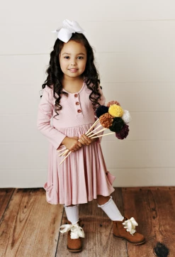 Serendipity/Swoon Baby 22 Mauve Waffle Bamboo Dress