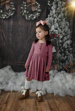 Serendipity/Swoon Baby 22 New Arrivals Berry Waffle Bamboo Dress
