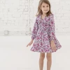 Mabel & Honey Fall 22 Poppy Rayon Dress Purple New Arrivals