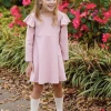 Mabel & Honey Fall 22 Sweet Magnolia Knit Dress Pink New Arrivals