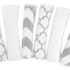Baby Registry Kushies Washcloth 6 Pk Grey