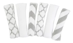 Baby Registry Kushies Washcloth 6 Pk Grey